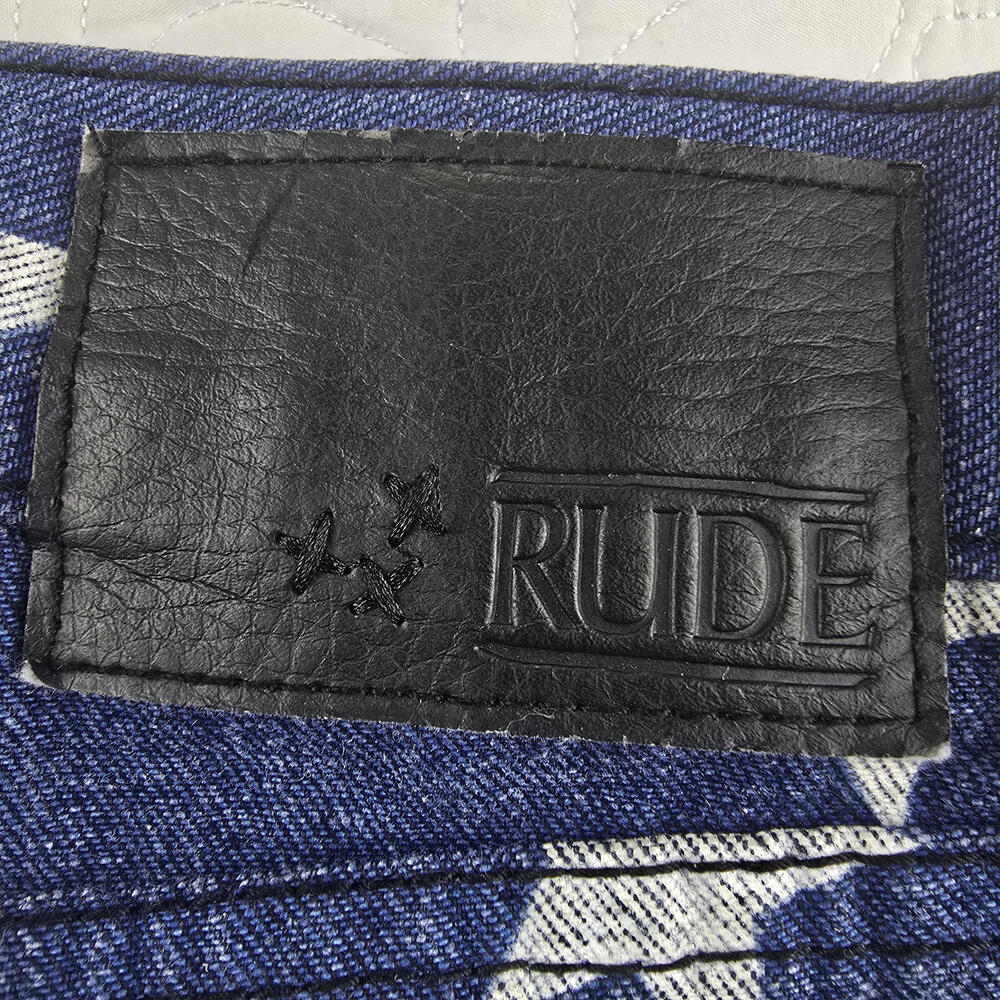 Rude Skinny American Flag Jeans Cotton, Spandex Size 40×32 - Picture 6 of 6